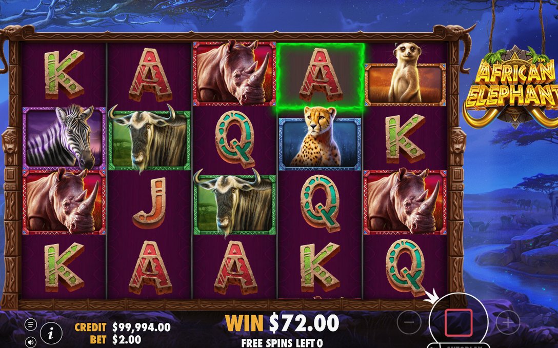 Free Spins på nattlig savann med specialrullar