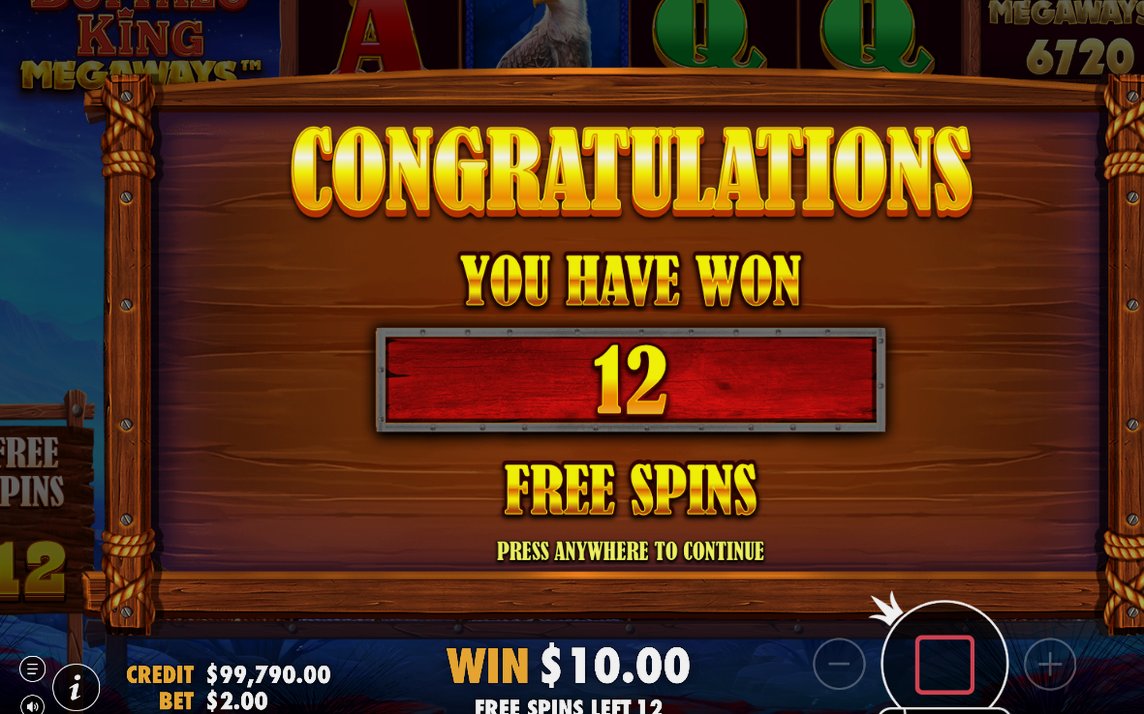 Free Spins med nattlig stjärnhimmel som bakgrund