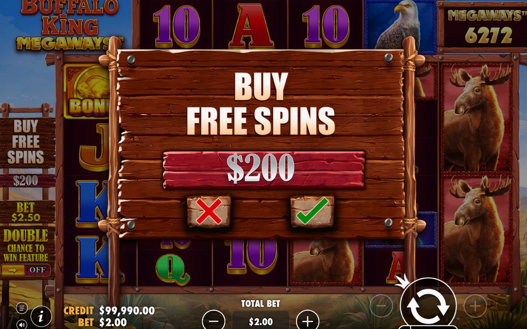 Bonusstart med BONUS-symboler spridda över rullarna